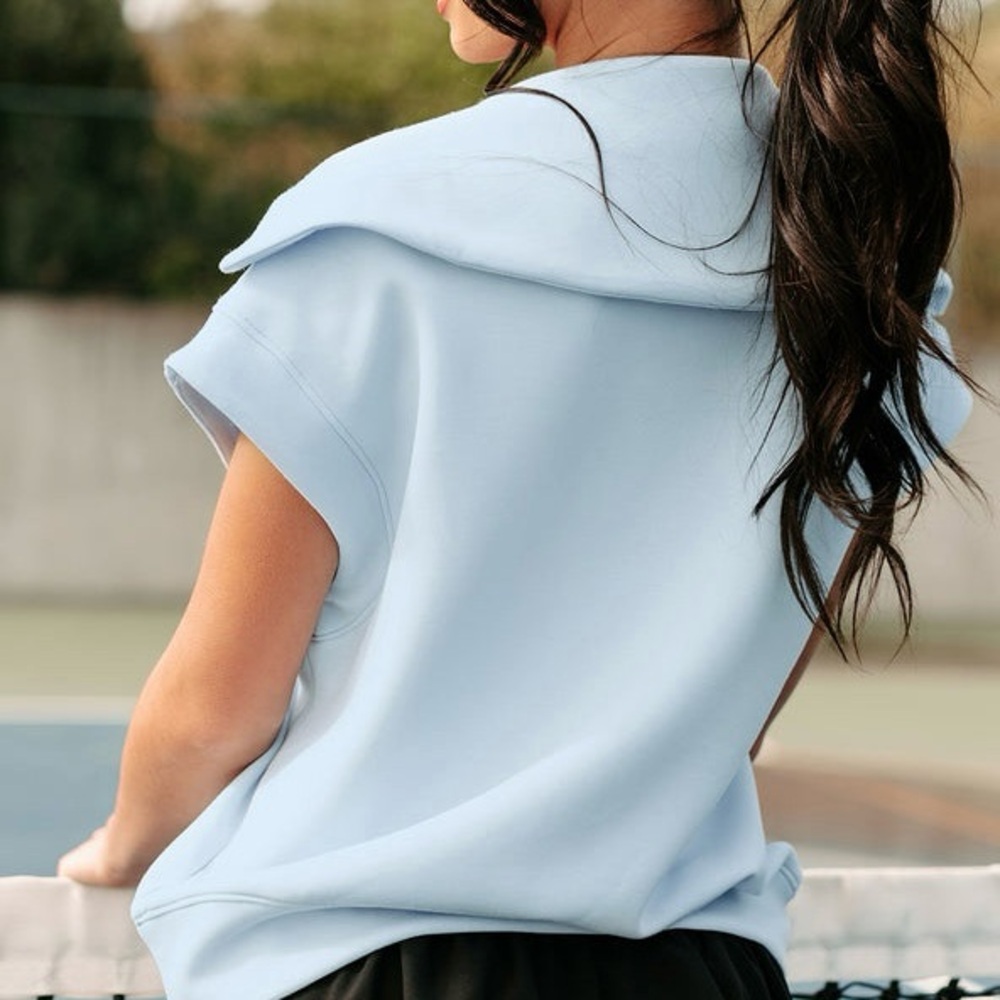 Rae Mode Quarter Zip Short Sleeve pullover - Picture 3 of 12